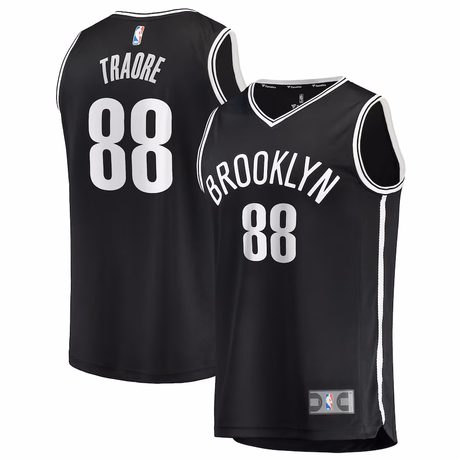 Youth Brooklyn Nets Nolan Traoré Fanatics Black Fast Break Replica Jersey - Icon Edition - Ujersey NHL
