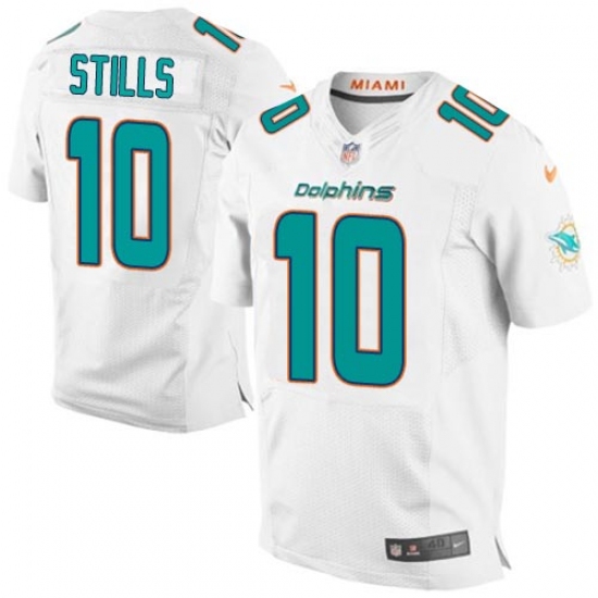 Men's Nike Miami Dolphins #10 Kenny Stills Elite White NFL Jersey - Ujersey