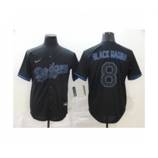 Los Angeles Dodgers #8 Kobe Bryant Black Shadow 2020 Cool Base jersey - Ujersey