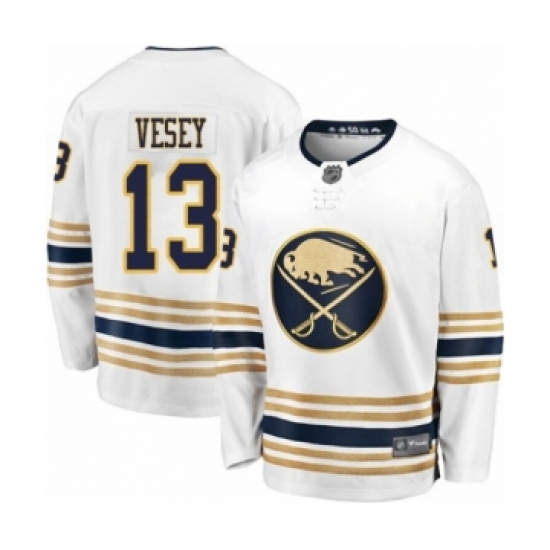Men's Buffalo Sabres #13 Jimmy Vesey Fanatics Branded White 50th Season Breakaway Hockey Jersey - Ujersey