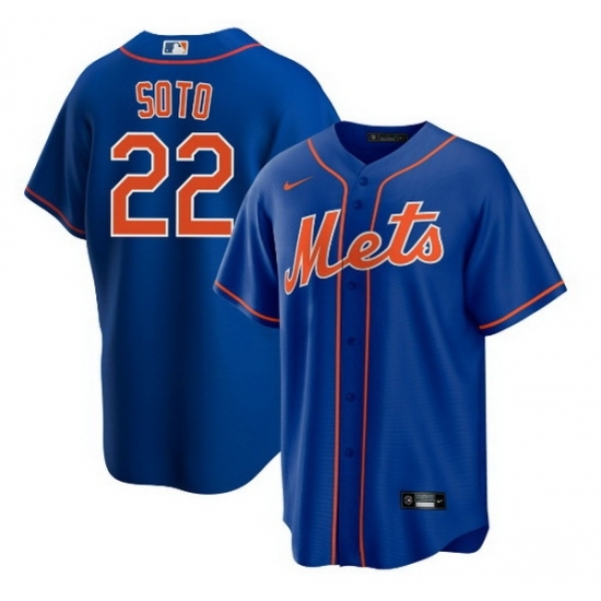 Youth New York Mets Juan Soto #22 Blue Cool Base Stitched MLB Jersey - Ujersey