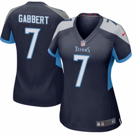 Women's Nike Tennessee Titans #7 Blaine Gabbert Game Navy Blue Team Color NFL Jersey - Ujersey