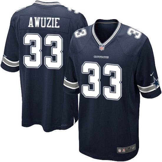 Men's Nike Dallas Cowboys #33 Chidobe Awuzie Game Navy Blue Team Color NFL Jersey - Ujersey