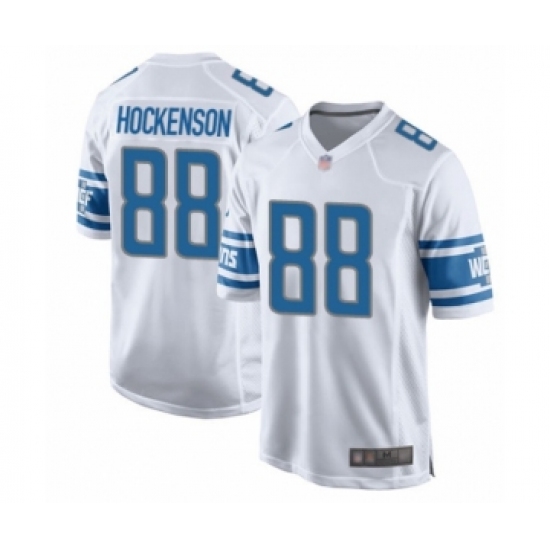 Men's Detroit Lions #88 T.J. Hockenson Game White Football Jersey - Ujersey