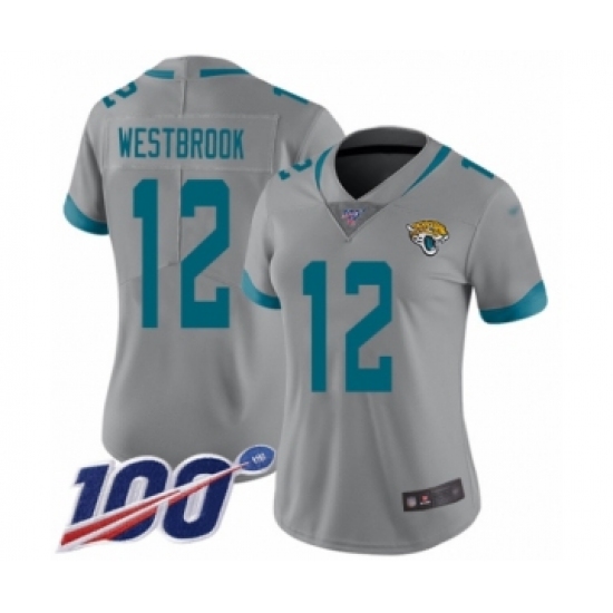 Women's Jacksonville Jaguars #12 Dede Westbrook Silver Inverted Legend Limited 100th Season Football Jersey - Ujersey