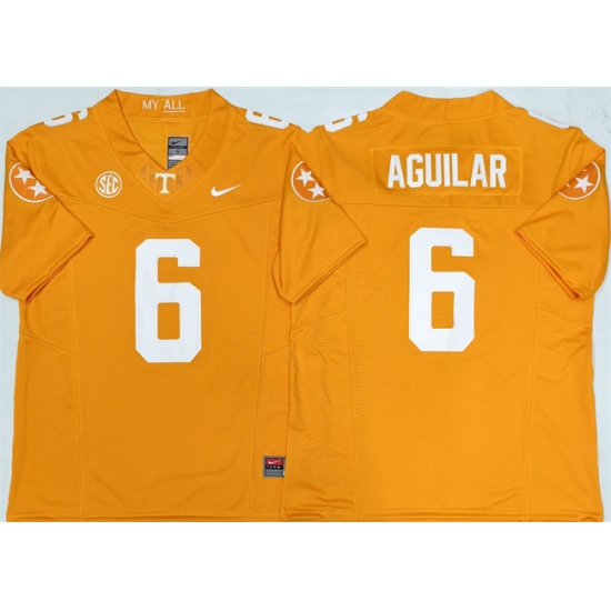 Men's Tennessee Volunteers #6 Joey Aguilar Orange 2025 F.U.S.E. Stitched Jersey - Ujersey