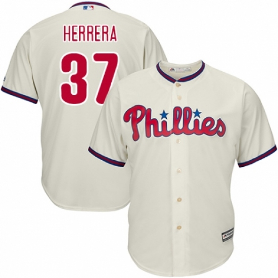 Men's Majestic Philadelphia Phillies #37 Odubel Herrera Replica Cream Alternate Cool Base MLB Jersey - Ujersey
