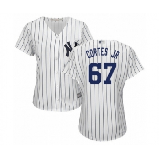 Women's New York Yankees #67 Nestor Cortes Jr. Authentic White Home Baseball Player Jersey - Ujersey