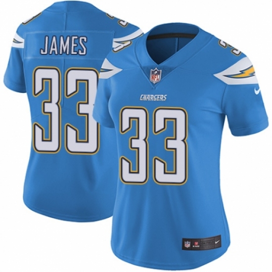 Women's Nike Los Angeles Chargers #33 Derwin James Electric Blue Alternate Vapor Untouchable Elite Player NFL Jersey - Ujersey