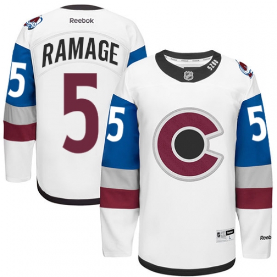 Men's Reebok Colorado Avalanche #5 Rob Ramage Authentic White 2016 Stadium Series NHL Jersey - Ujersey