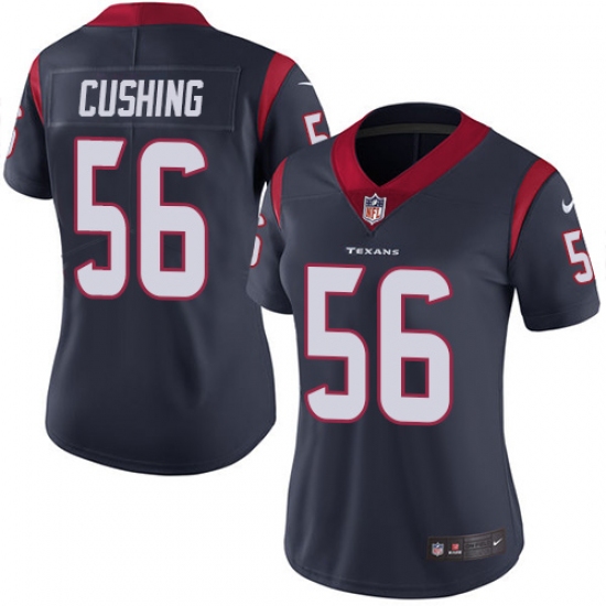 Women's Nike Houston Texans #56 Brian Cushing Limited Navy Blue Team Color Vapor Untouchable NFL Jersey - Ujersey