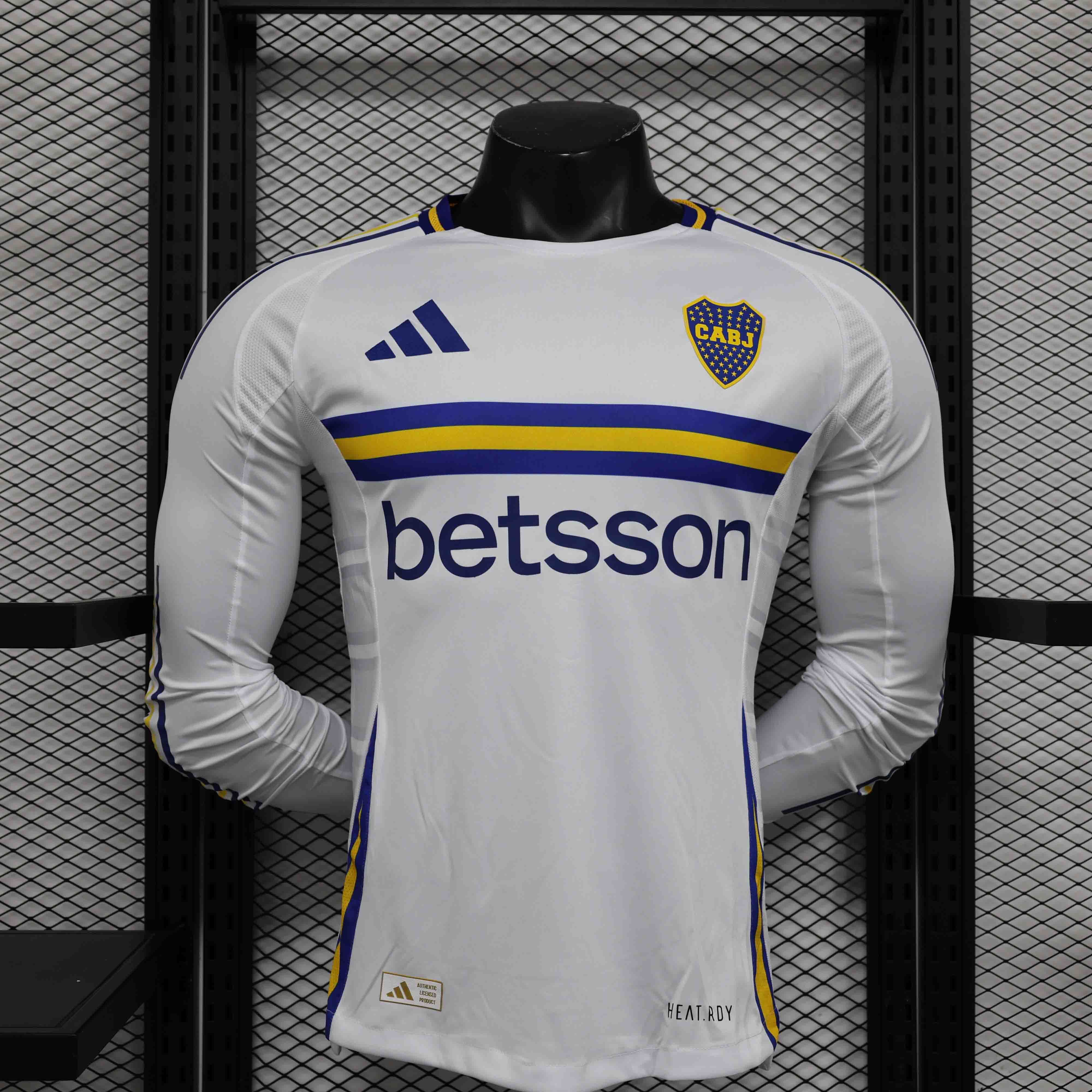 Boca Juniors Soccer Jersey Away Long Sleeve Shirt 2024/25 - Ujersey NHL
