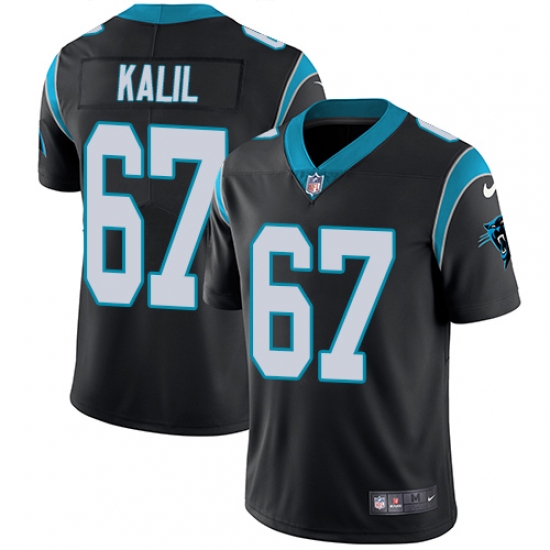 Youth Nike Carolina Panthers #67 Ryan Kalil Black Team Color Vapor Untouchable Limited Player NFL Jersey - Ujersey