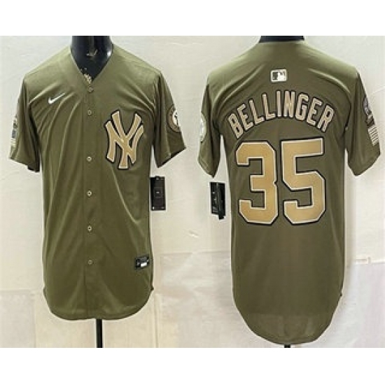 Men's New York Yankees #35 Cody Bellinger Olive 2026 Armed Forces Day Jersey - Ujersey