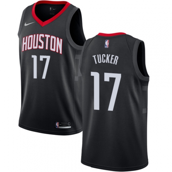 Men's Nike Houston Rockets #17 PJ Tucker Black NBA Swingman Statement Edition Jersey - Ujersey