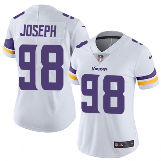 Women's Nike Minnesota Vikings #98 Linval Joseph White Vapor Untouchable Limited Player NFL Jersey - Ujersey