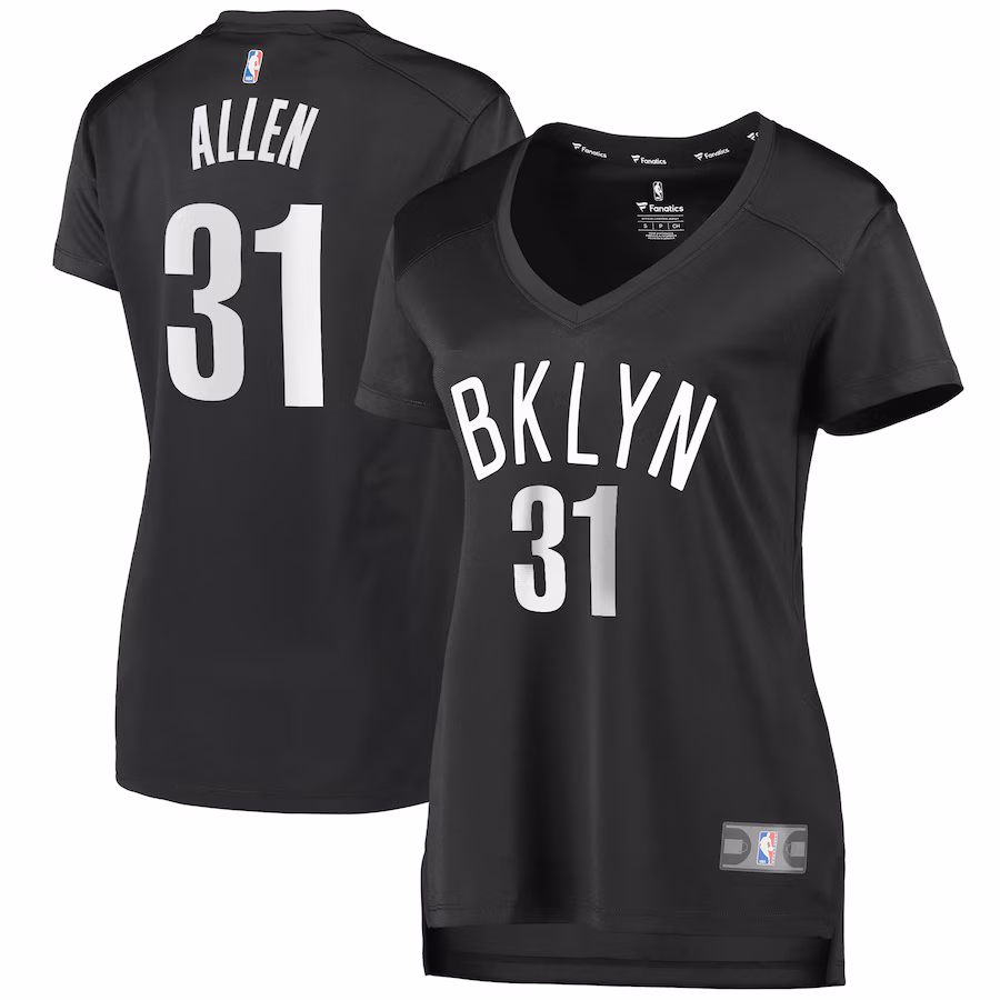 Women's Brooklyn Nets Jarrett Allen Fanatics Black Fast Break Player Jersey - Statement Edition - Ujersey NHL