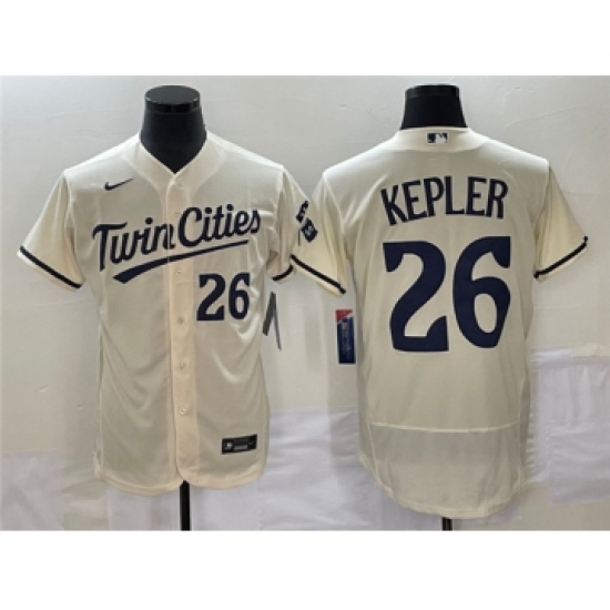 Men's Minnesota Twins #26 Max Kepler Cream Flex Base Stitched Baseball Jersey - Ujersey