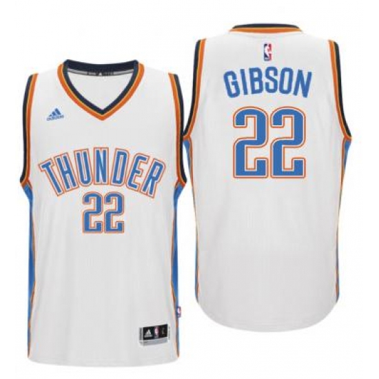 Men's Oklahoma City Thunder #22 Taj Gibson adidas White Player Swingman Jersey - Ujersey