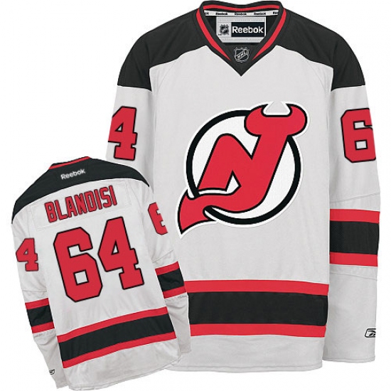 Youth Reebok New Jersey Devils #64 Joseph Blandisi Authentic White Away NHL Jersey - Ujersey