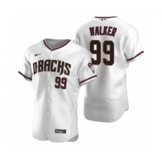 Men's Arizona Diamondbacks #99 Taijuan Walker Nike White Crimson Authentic 2020 Home Jersey - Ujersey
