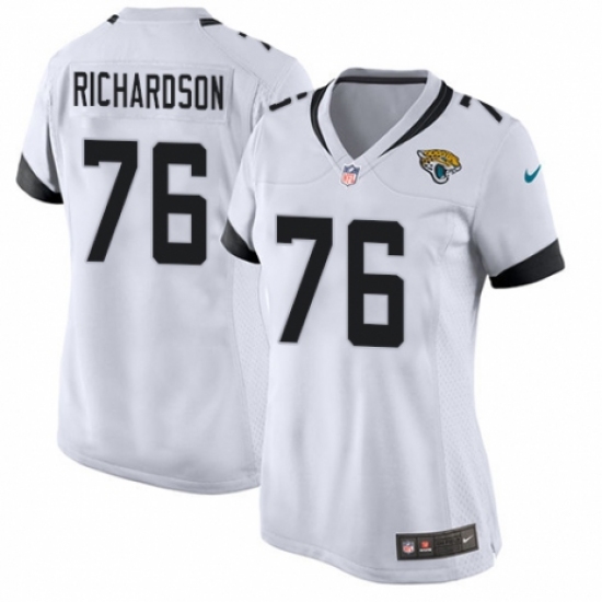 Women's Nike Jacksonville Jaguars #76 Will Richardson Game White NFL Jersey - Ujersey