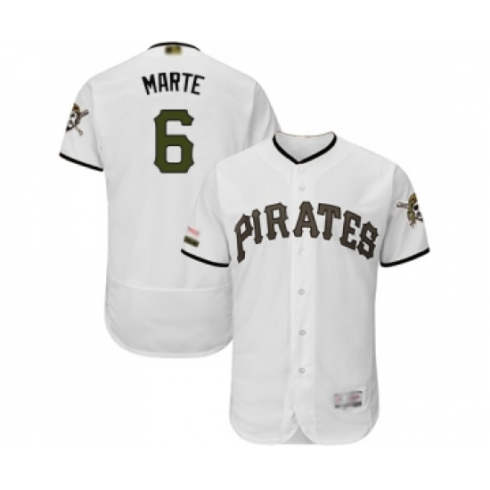Men's Pittsburgh Pirates #6 Starling Marte White Alternate Authentic Collection Flex Base Baseball Jersey - Ujersey