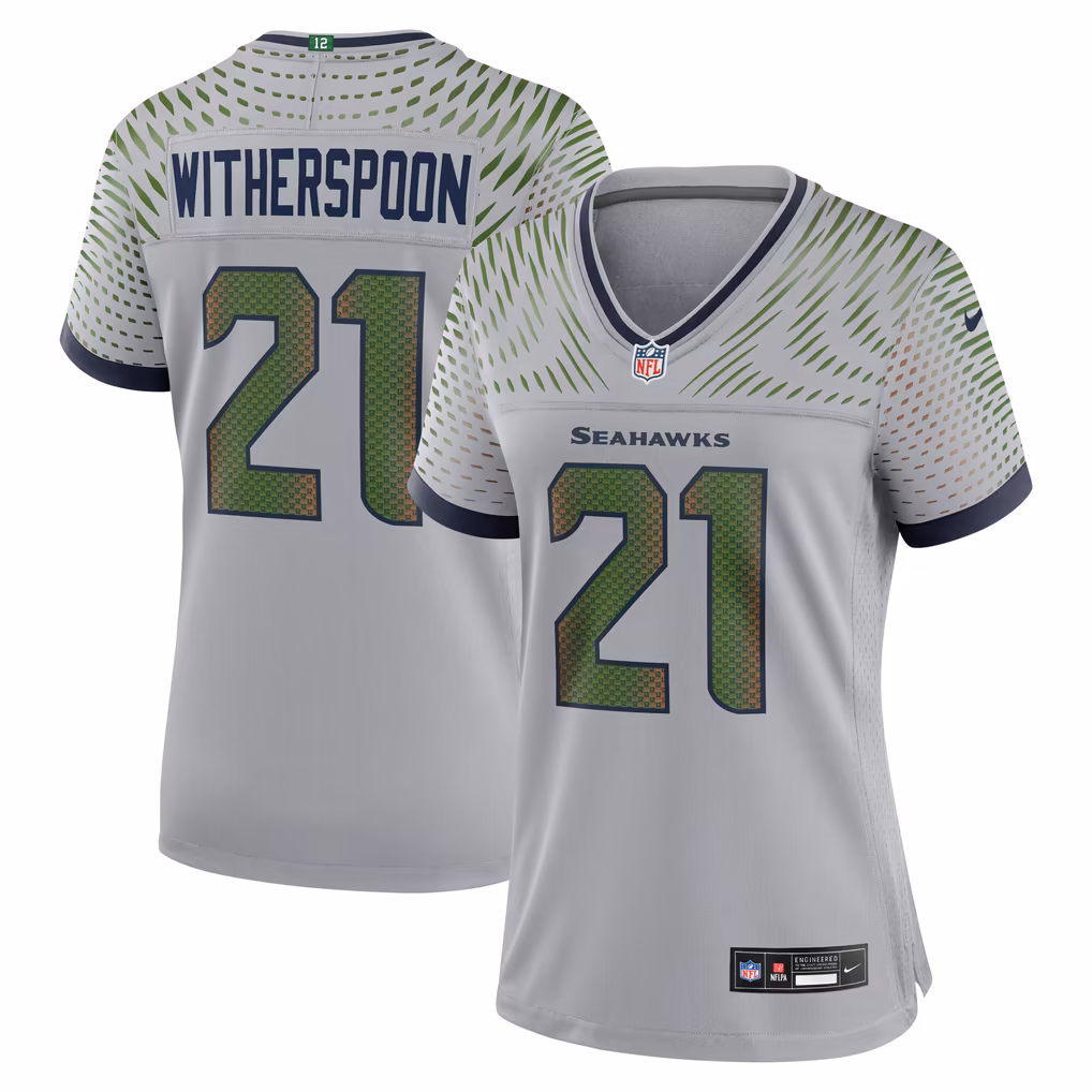 Women's Seattle Seahawks Devon Witherspoon Nike Gray Rivalries Collection Game Jersey - Ujersey