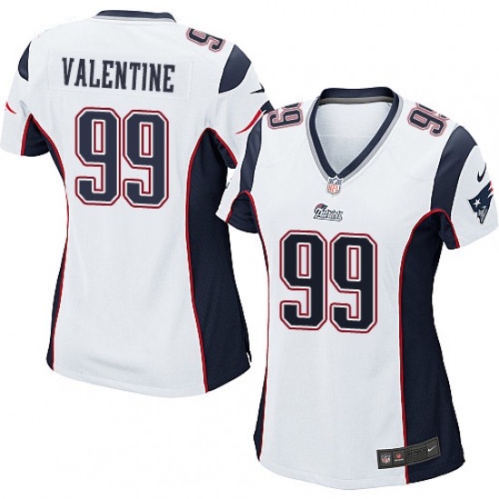 Women's Nike New England Patriots #99 Vincent Valentine Game White NFL Jersey - Ujersey