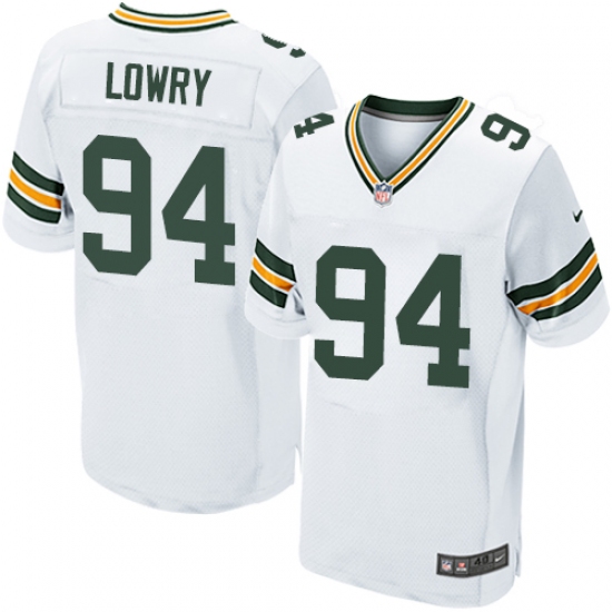 Men's Nike Green Bay Packers #94 Dean Lowry Elite White NFL Jersey - Ujersey