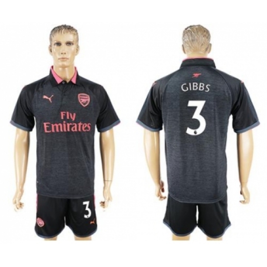 Arsenal #3 Gibbs Sec Away Soccer Club Jersey