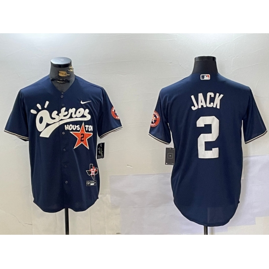 Men's Houston Astros #2 Alex Bregman Navy Cactus Jack Vapor Premier Stitched Baseball Jersey - Ujersey