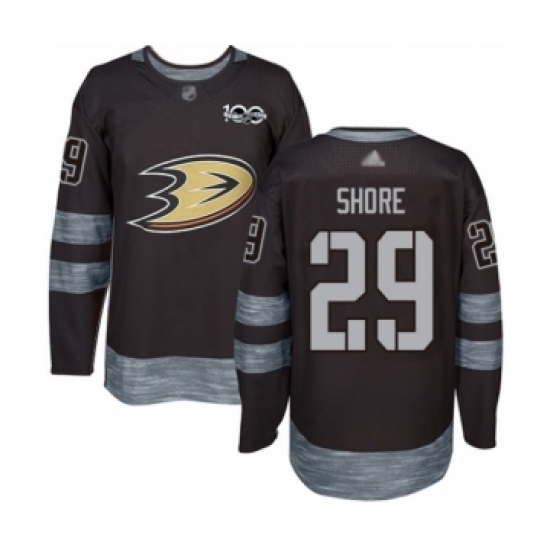 Men's Anaheim Ducks #29 Devin Shore Authentic Black 1917-2017 100th Anniversary Hockey Jersey