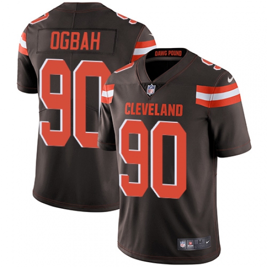Youth Nike Cleveland Browns #90 Emmanuel Ogbah Brown Team Color Vapor Untouchable Limited Player NFL Jersey - Ujersey
