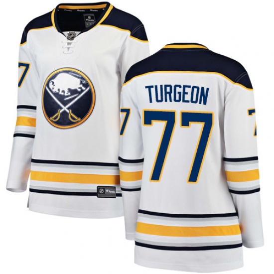 Women's Buffalo Sabres #77 Pierre Turgeon Fanatics Branded White Away Breakaway NHL Jersey - Ujersey