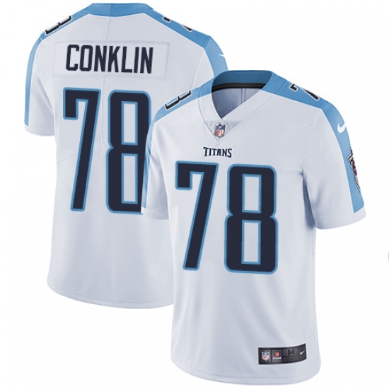 Youth Nike Tennessee Titans #78 Jack Conklin White Vapor Untouchable Limited Player NFL Jersey - Ujersey