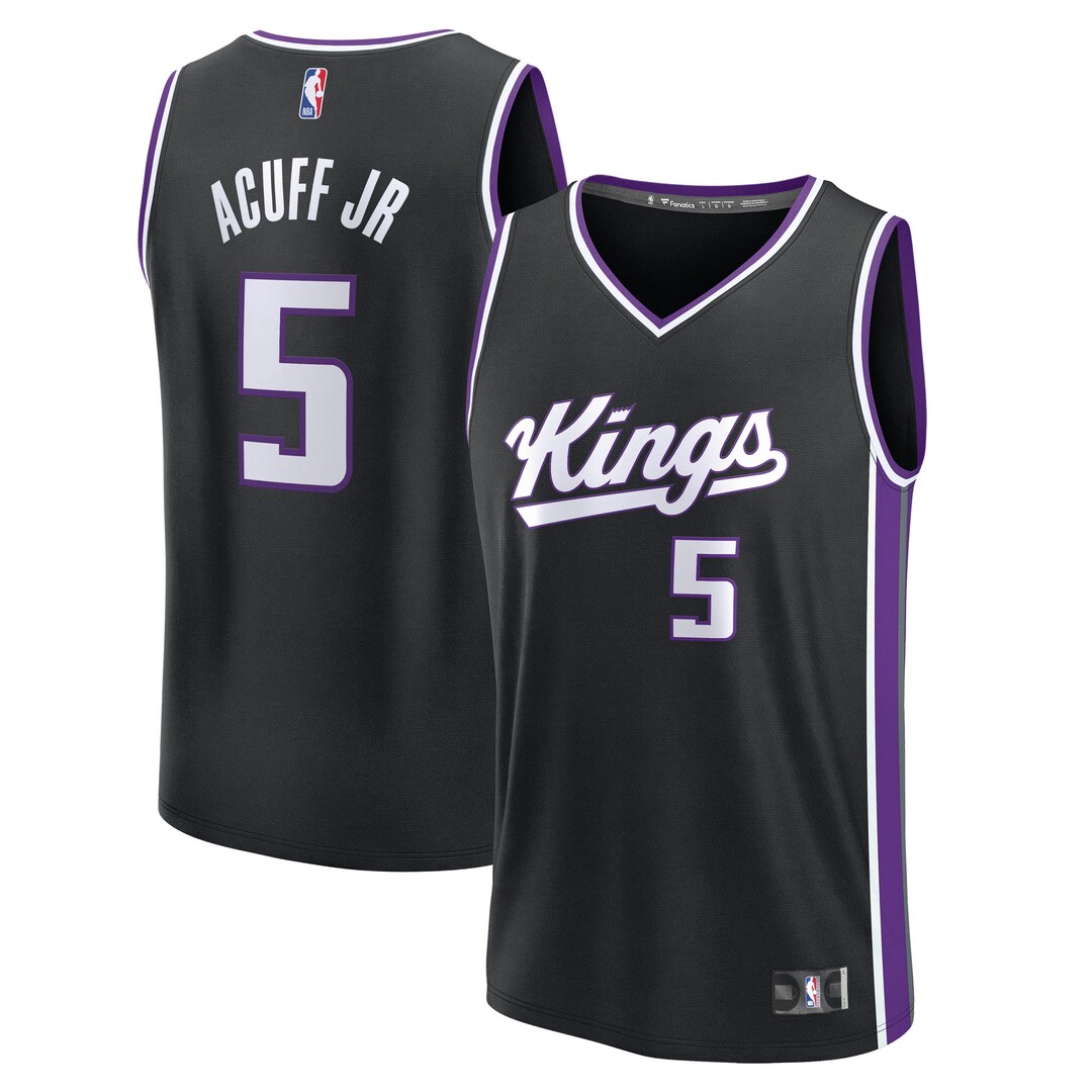 Men's Sacramento Kings Darius Acuff Jr. Fanatics Black 2026 NBA Draft First Round Pick Fast Break Jersey - Icon Edition - Ujersey
