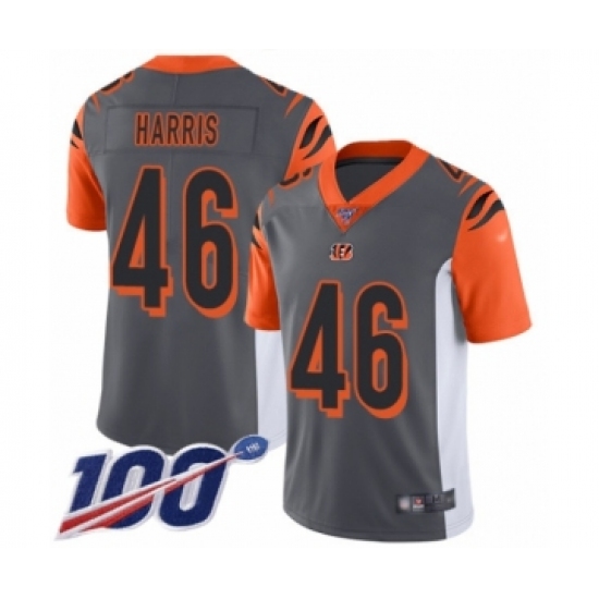 Youth Cincinnati Bengals #46 Clark Harris Limited Silver Inverted Legend 100th Season Football Jersey - Ujersey