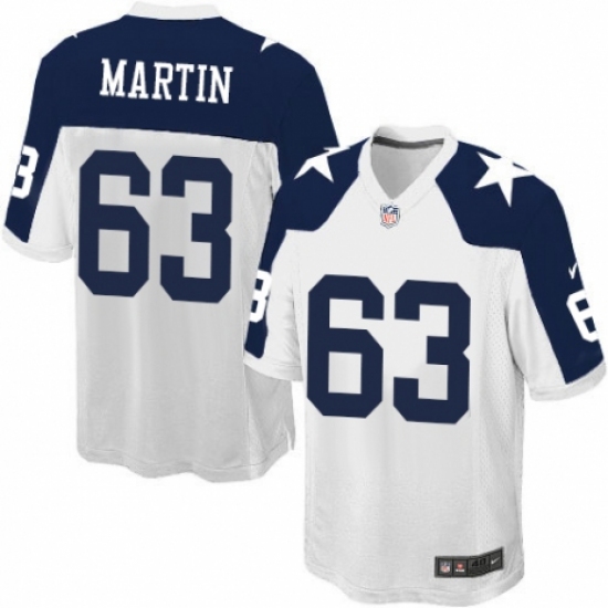 Men's Nike Dallas Cowboys #63 Marcus Martin Game White Throwback Alternate NFL Jersey - Ujersey