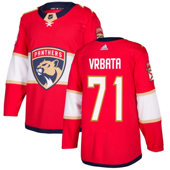 Men's Adidas Florida Panthers #71 Radim Vrbata Premier Red Home NHL Jersey - Ujersey