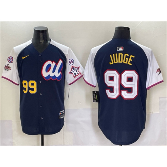 Men's American League #99 Aaron Judge Navy Alternate 2025 All-Star With Edition Limited Stitched Baseball Jersey