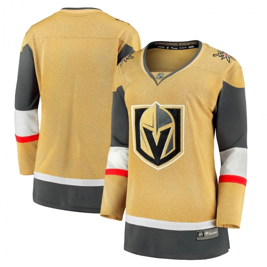 Women's Vegas Golden Knights Fanatics Branded Gold 2020-21 Alternate Premier Break away Jersey - Ujersey