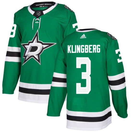Men's Adidas Dallas Stars #3 John Klingberg Premier Green Home NHL Jersey - Ujersey
