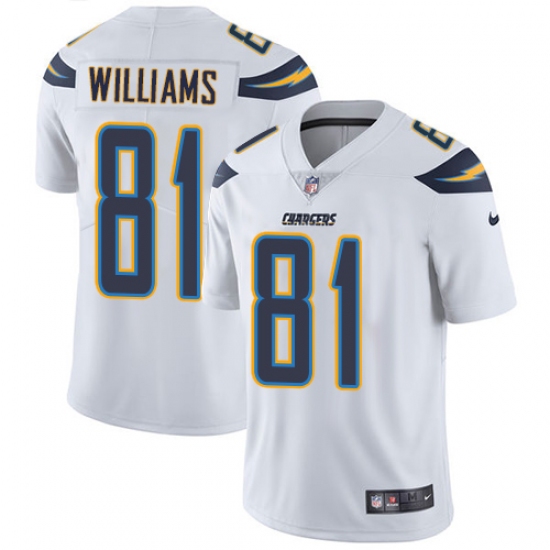 Youth Nike Los Angeles Chargers #81 Mike Williams White Vapor Untouchable Limited Player NFL Jersey - Ujersey