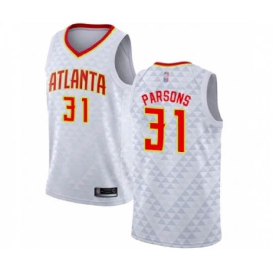 Women's Atlanta Hawks #31 Chandler Parsons Authentic White Basketball Jersey - Association Edition - Ujersey