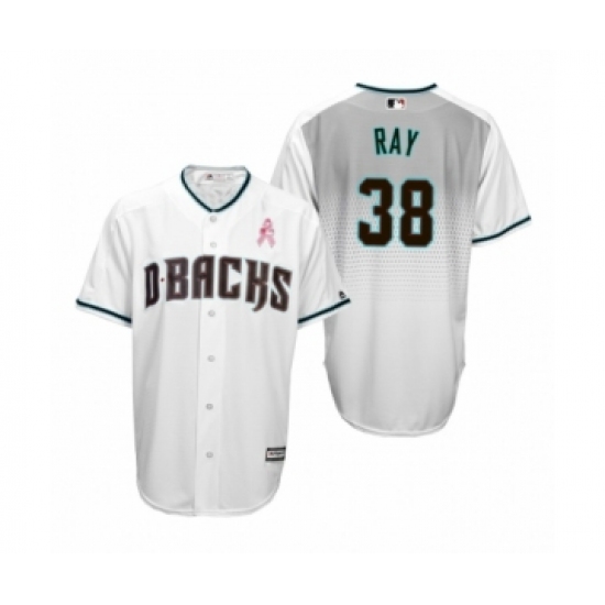 Men's Robbie Ray Arizona Diamondbacks #38 White Teal 2019 Mothers Day Cool Base Jersey - Ujersey