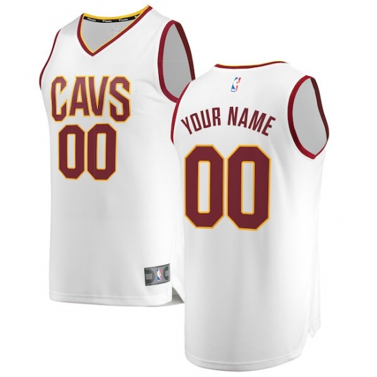 Men's Cleveland Cavaliers Fanatics Branded White Fast Break Custom Replica Jersey - Association Edition - Ujersey