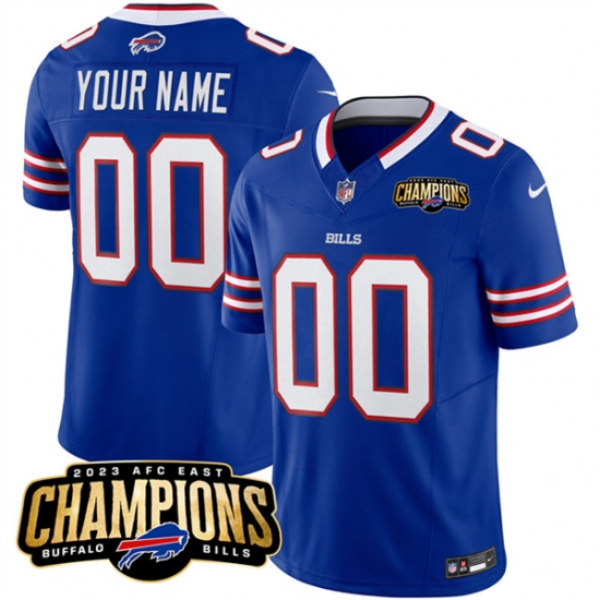 Men's Buffalo Bills Active Player Custom Blue 2023 F.U.S.E. AFC East Champions Ptach Football Stitched Jersey - Ujersey