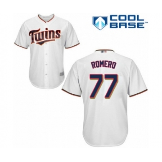 Youth Minnesota Twins #77 Fernando Romero Authentic White Home Cool Base Baseball Player Jersey