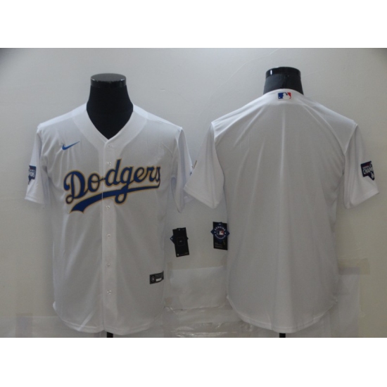 Men's Nike Los Angeles Dodgers Blank White Game Champions Authentic Jersey - Ujersey